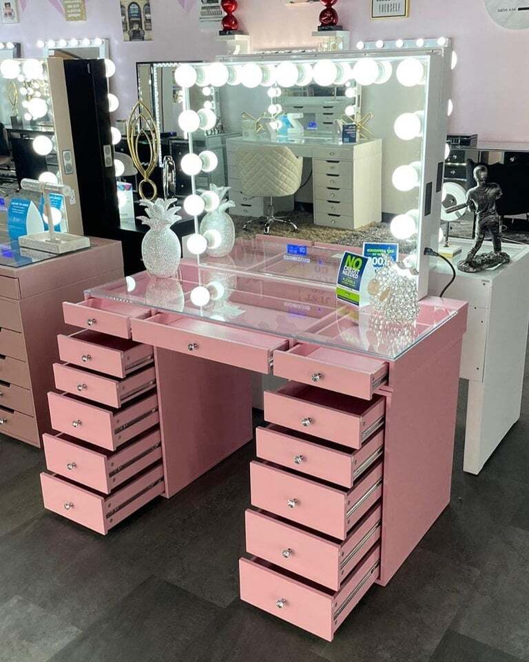 🔥Limited Sale🔥 Vanity Table with Hollywood Mirror