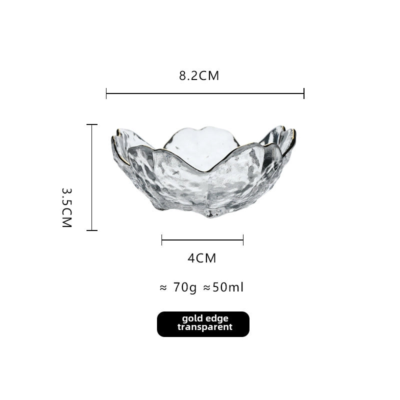 Cherry Blossom Dish Glass Flavor Dish Pink Petal Dish Seasoning Dish Small Dish Mini Bowl Dip Dish
