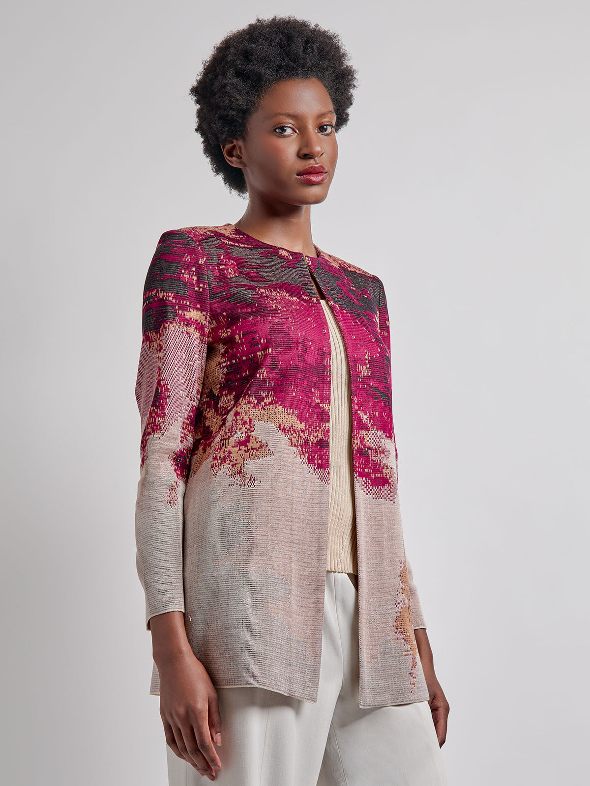 Heritage Abstract Jacquard Knit Jacket - Vanity Fit