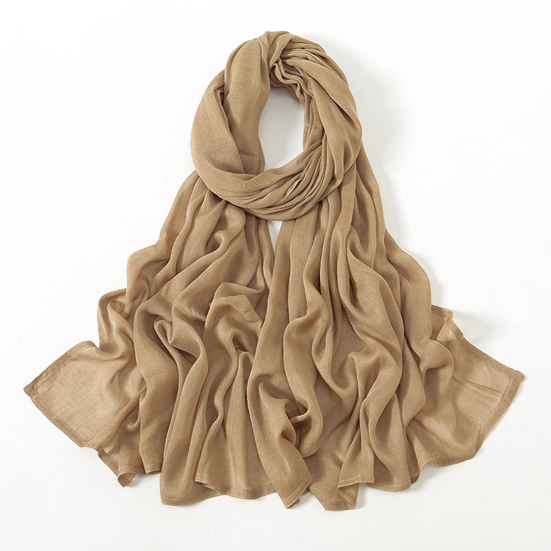 Women's Elegant Minimalist Solid Color Rayon Kerchief