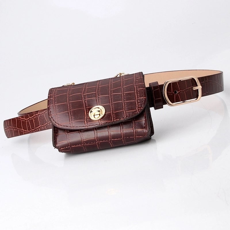 Fashion Leopard Belt Bag Mini Chain Bag All-match Clothing Belt