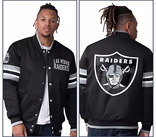 🔥Buy 2 for only $55🎁Buy 2 Get 2 Free🏈NFL Starter Satin Twill Snap Front Jacket