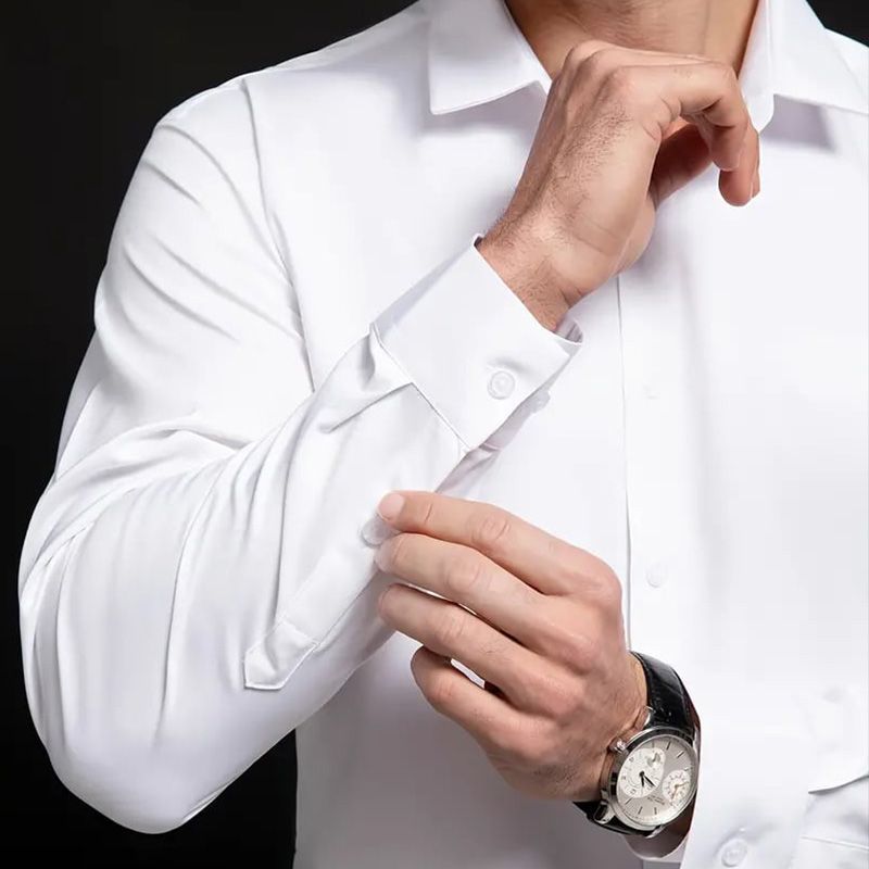 💥Hot Sale🍃Men's High Stretch Ironing-free Business Shirt
