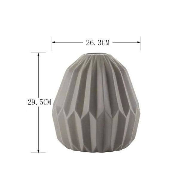 Geo Ceramic Vase Large - Grey