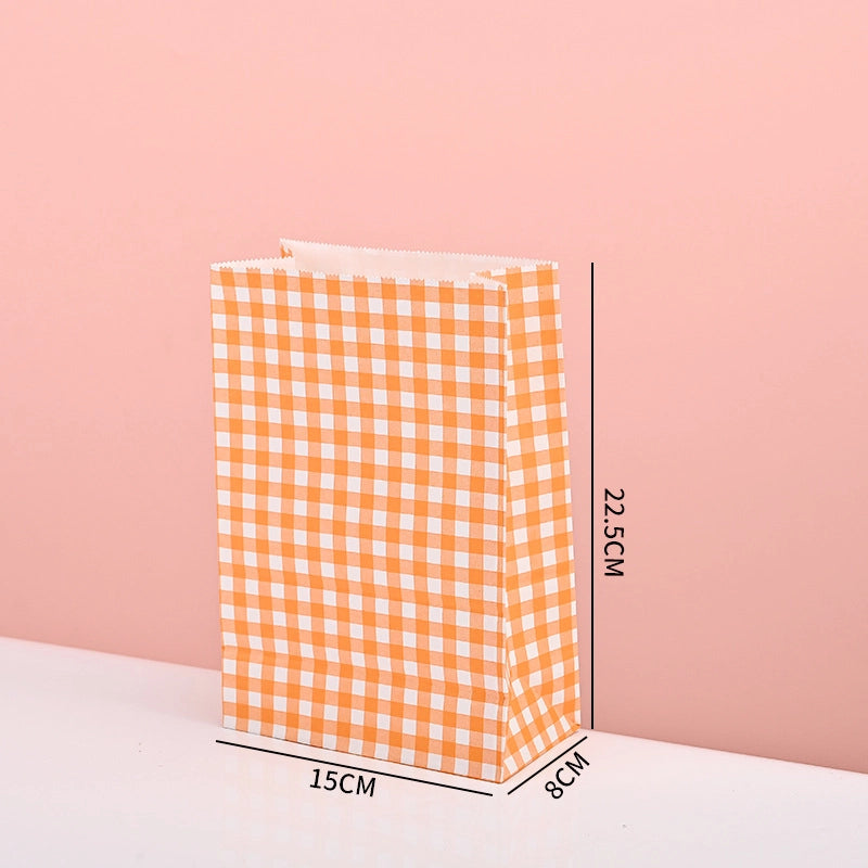 Thickened Food Kraft Paper Bag Customized Square Bottom Bag Baking Takeaway And Film Anti-oil Storage Packaging Bag