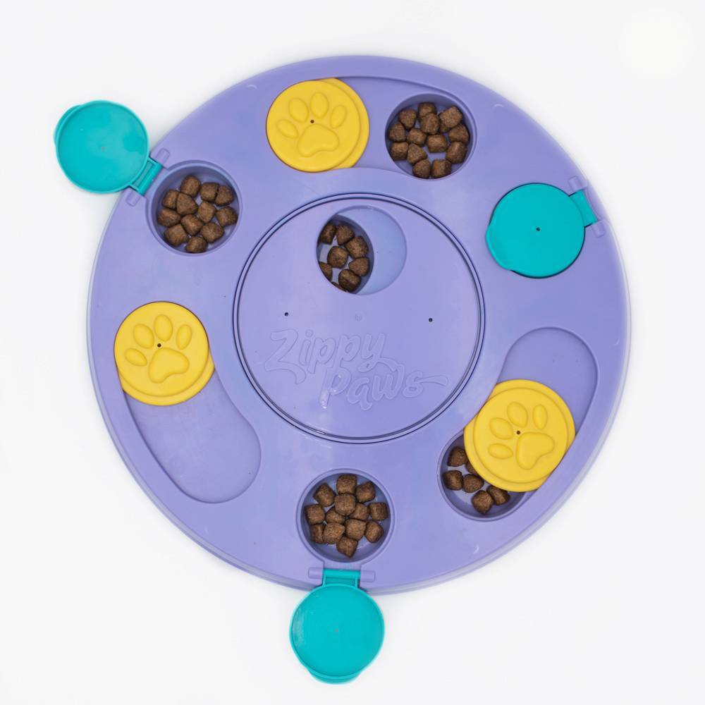 SmartyPaws Puzzler Feeder Interactive Dog Toy - Purple
