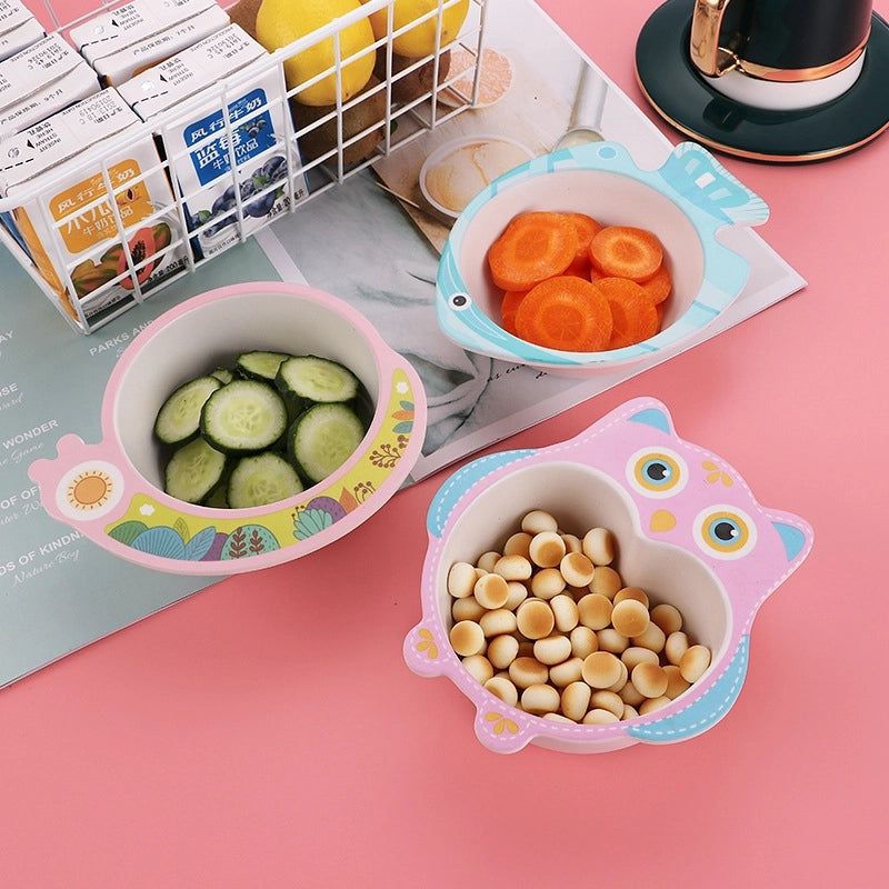Cute Cartoon Bamboo Fibre Tableware 1 Piece