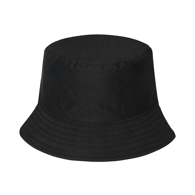 Unisex Minimalist Solid Color Sewing Flat Eaves Bucket Hat