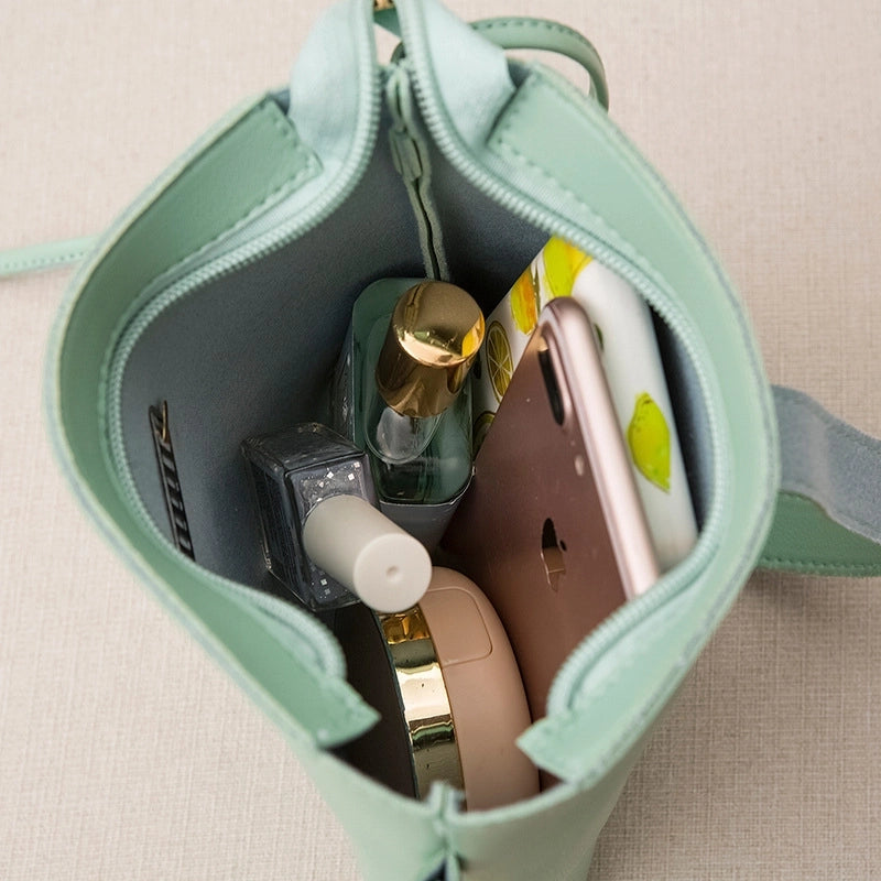 Spring New Solid Color Shoulder Messenger Mobile Phone Bag