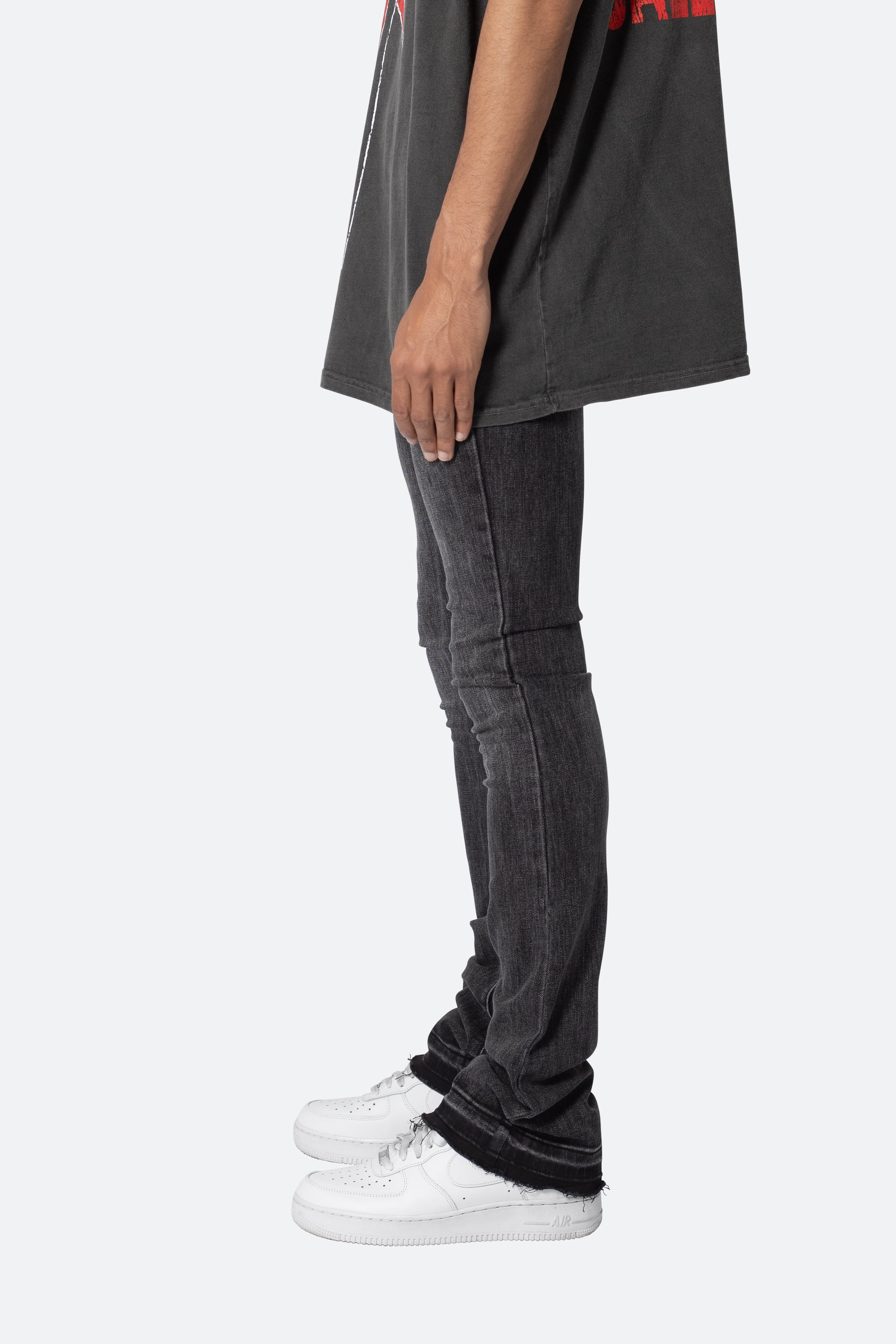 X514 Skinny Stacked Denim - Washed Black