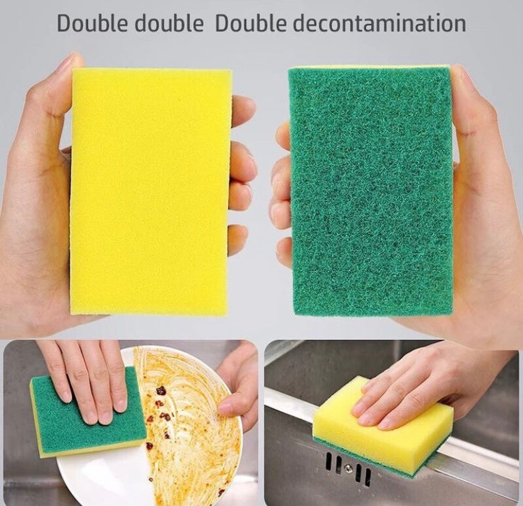 6-Pack Dual-Sided Dishwashing Sponge