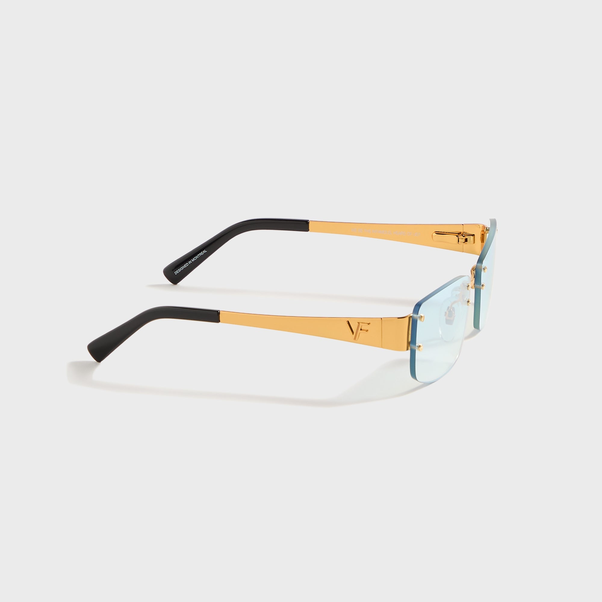 Vintage Frames Infamous Rimless Drill Mount 24KT - Gold / Tiffany Blue