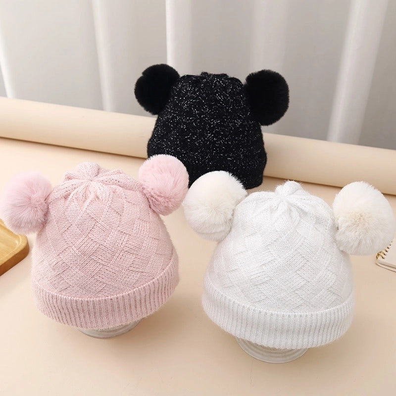 Children Unisex Basic Solid Color Beanie Hat