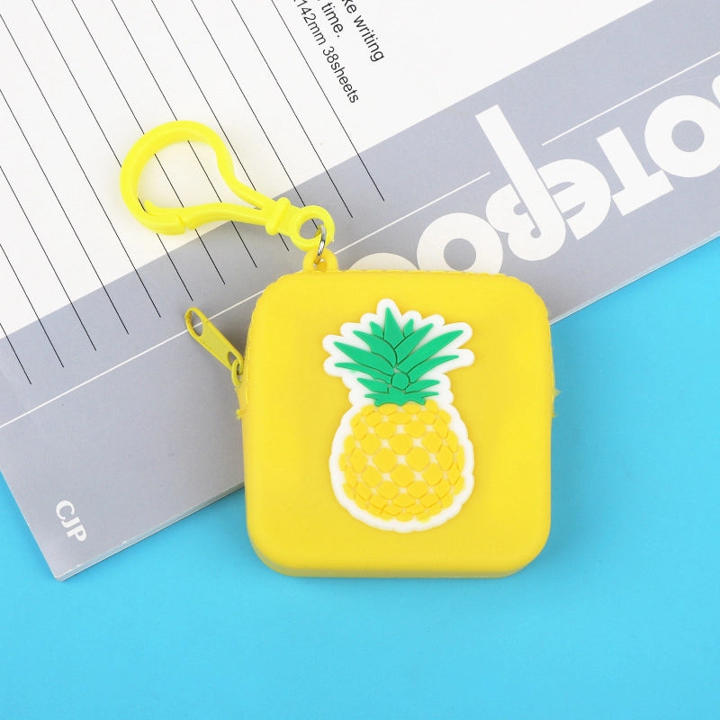 20 Pieces New Cartoon Silicone Change Storage Bag Silicone Data Cable Storage Bag Children's Points Card Storage Bag