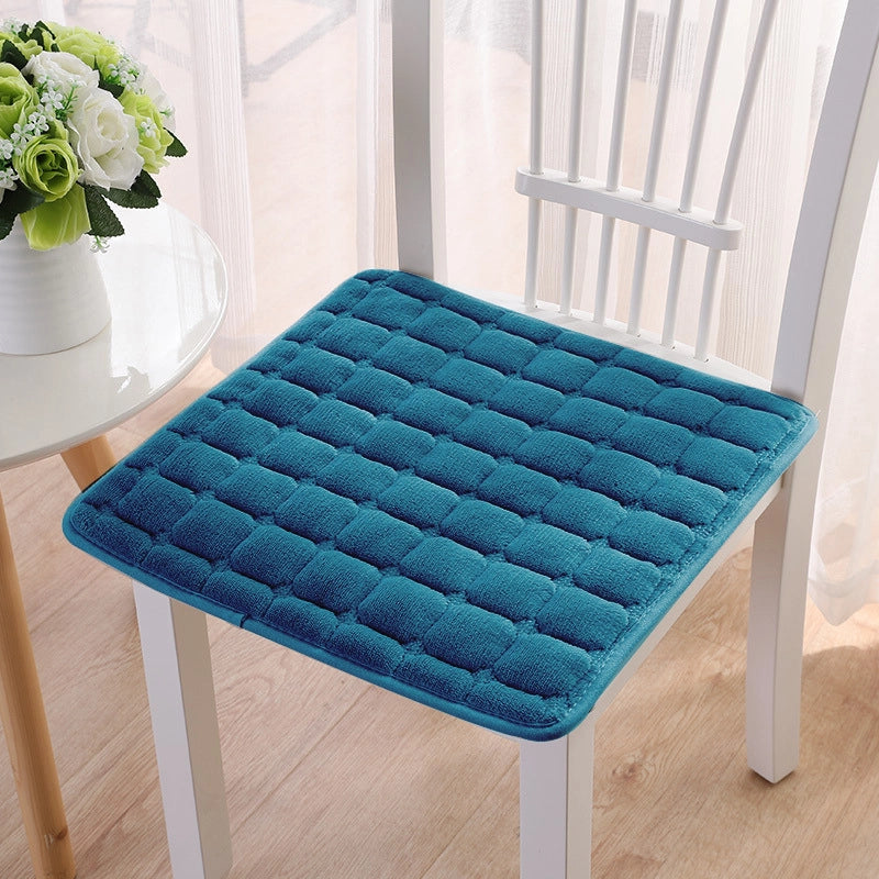 Winter Flannel Padded Non-slip Plush Chair Cushion Office Car Cushion Sofa Restaurant Solid Color Cushion