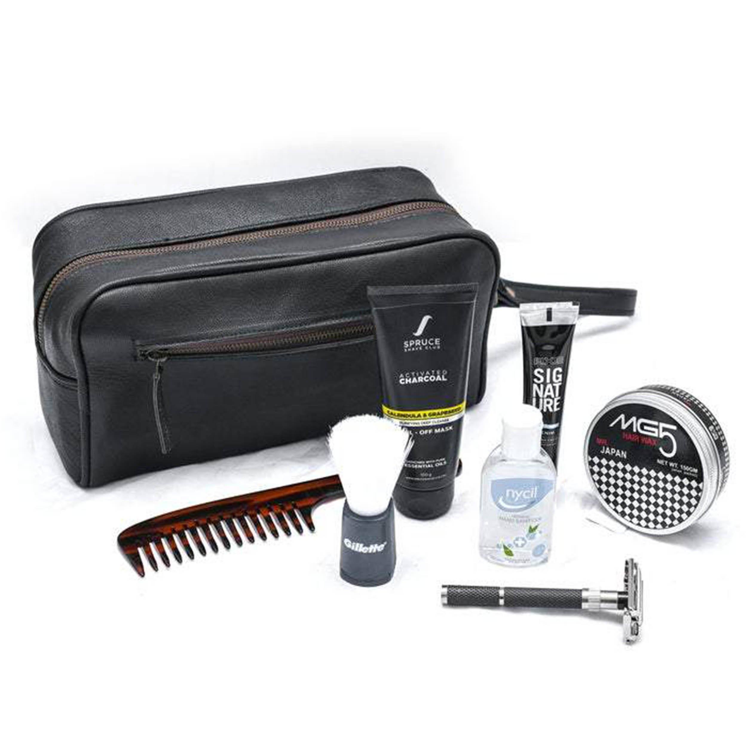 Single Section Toiletry- Black