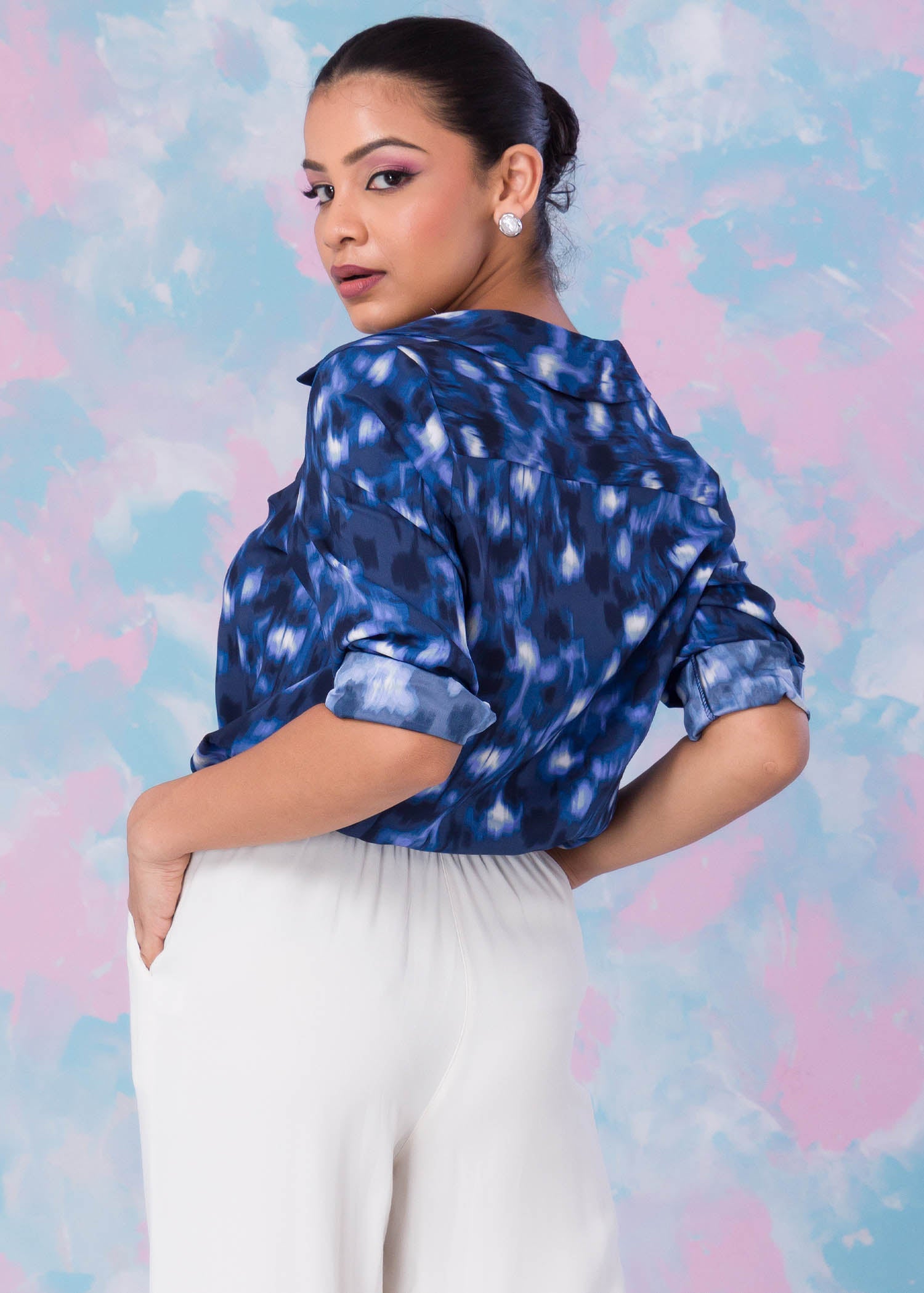 Printed Satin Shirt