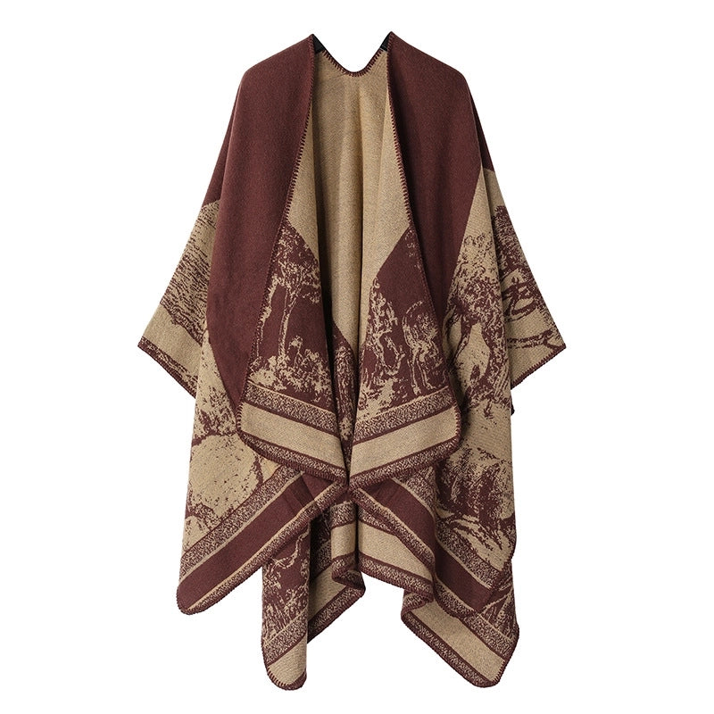 Unisex Ethnic Style Geometric Imitation Cashmere Shawl