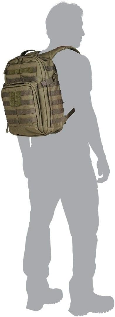 5.11 Tactical Backpack, RUSH 12 2.0 Military Survival Molle Backpack with Laptop Compartment, 24L, Style 56561ABR/56562ABR