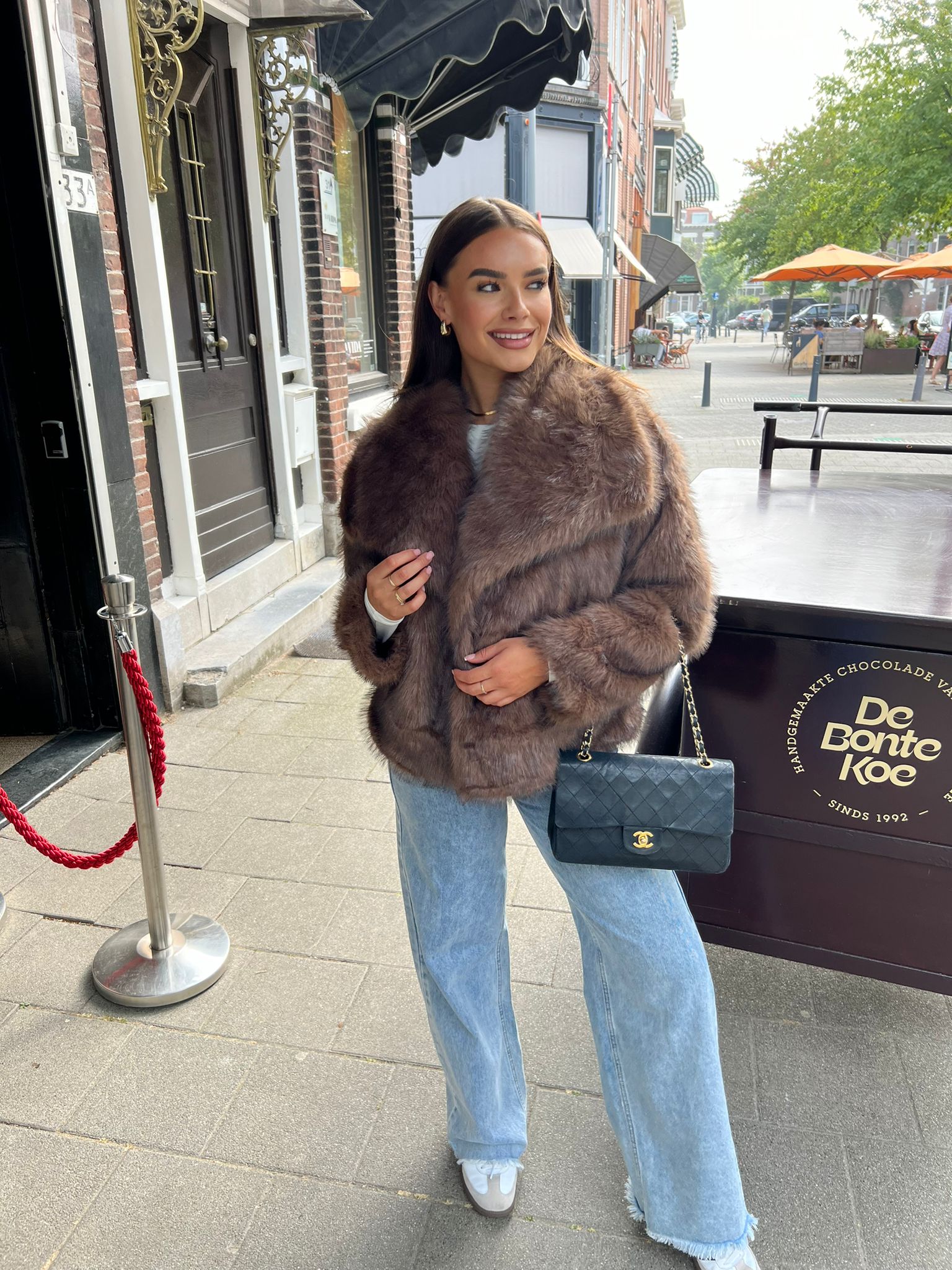 Lou Lou Faux Fur Jacket Choco