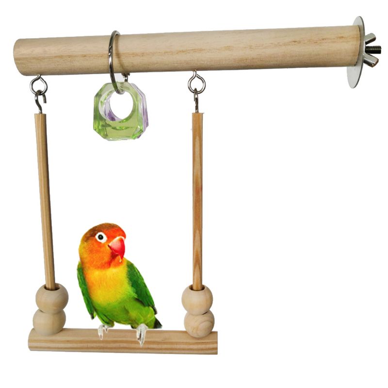 Wooden Perch Stand For Birds