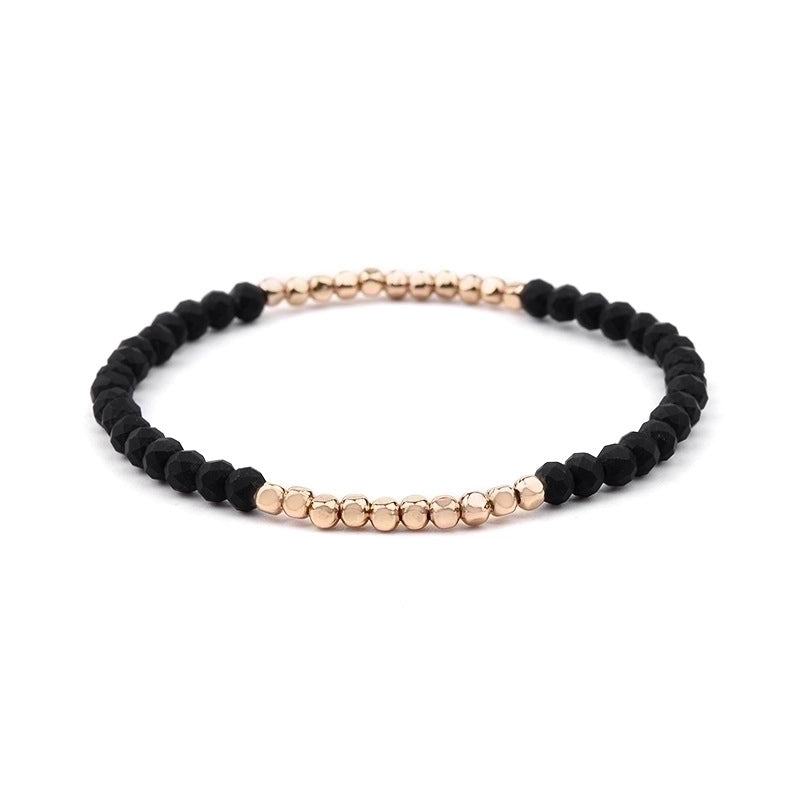 Minimalist Geometric Beaded Crystal Bracelets