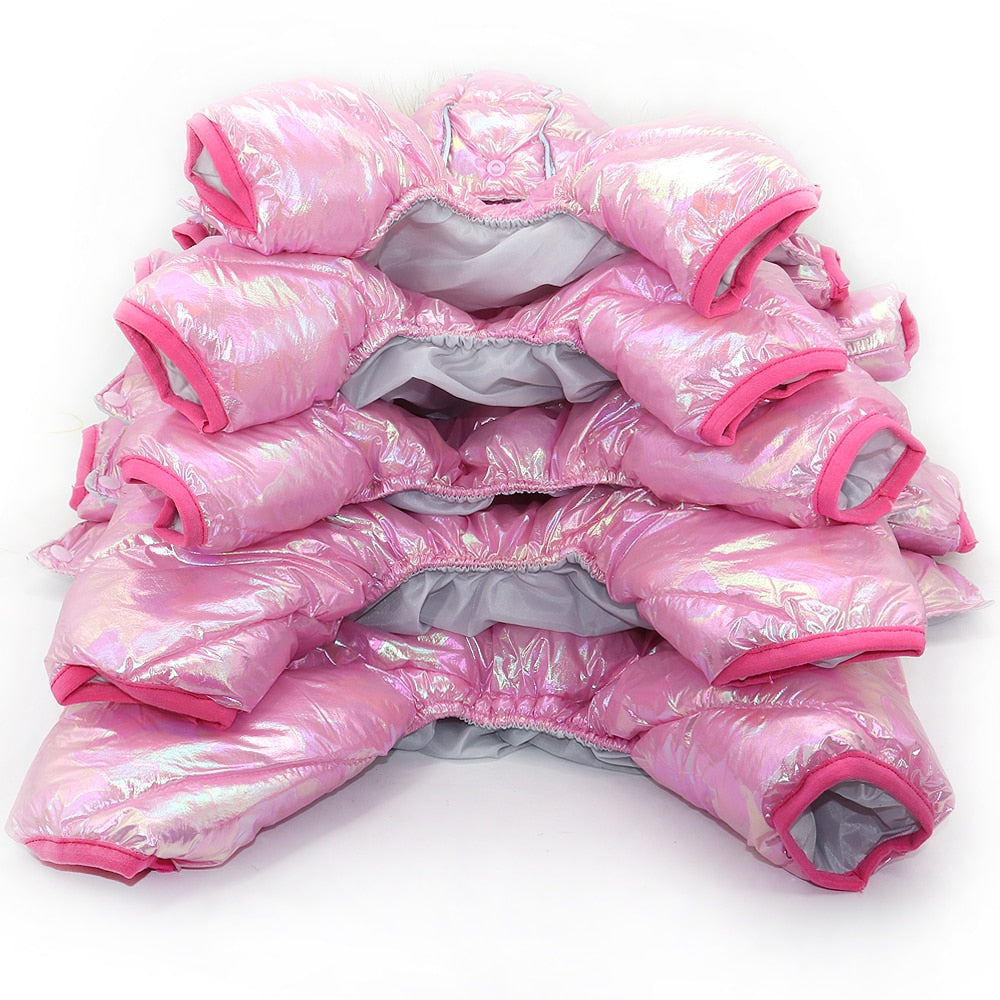 Shiny Thickened Warm Dog Jacket