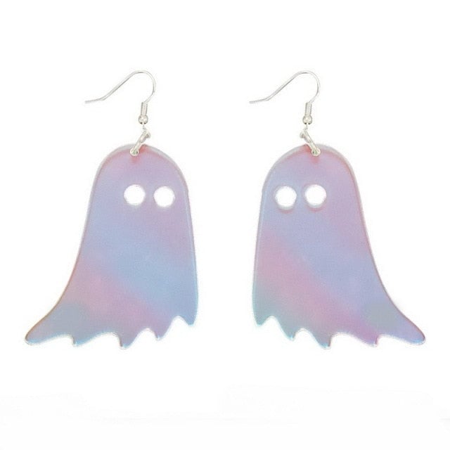 Iridescent Ghost Earrings