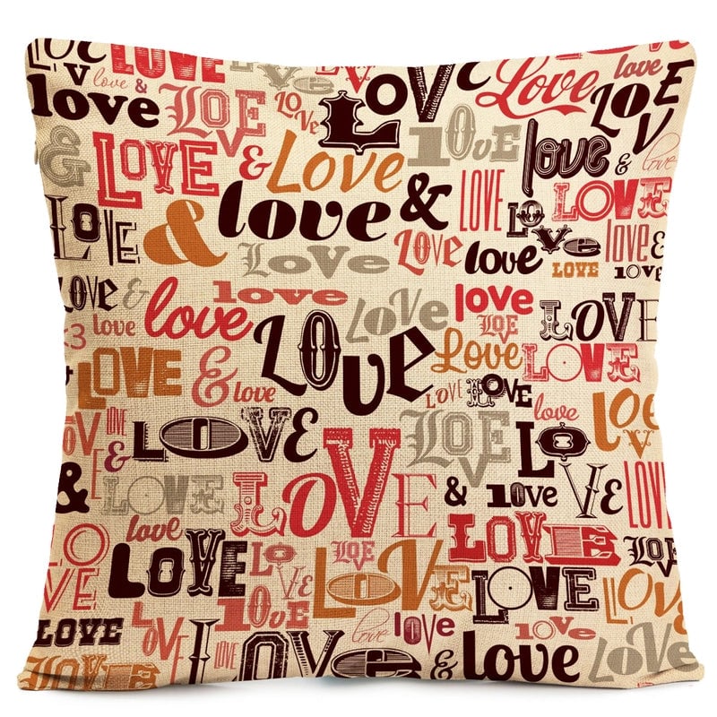Valentine'S Day Elegant Minimalist Streetwear Letter Heart Shape Linen Pillow Cases Couch & Sofa Decor
