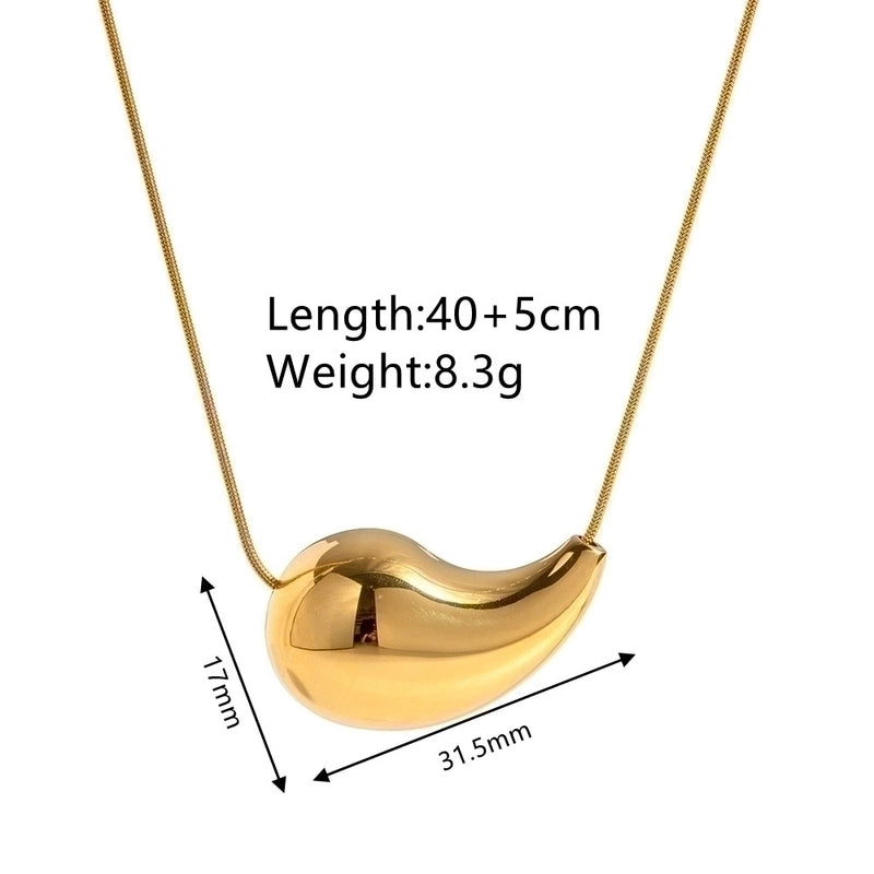 Titanium Steel 18K Gold Plated Basic Modern Style Plating Solid Color Pendant Necklace