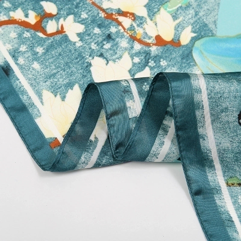 Women's  Elegant Mountain Imitated Silk Silk Scarf