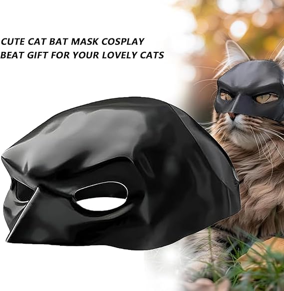 🌟🎃Halloween hot sale-Bat Cat Costume Mask for Cats