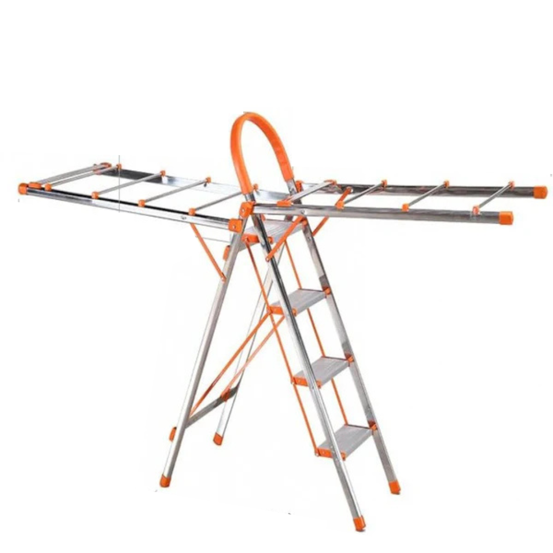 ALUMINIUM CLOTHES DRYING RACK WITH LADDER