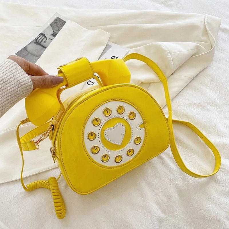 Medium Pu Leather Vintage Style Circle Bag