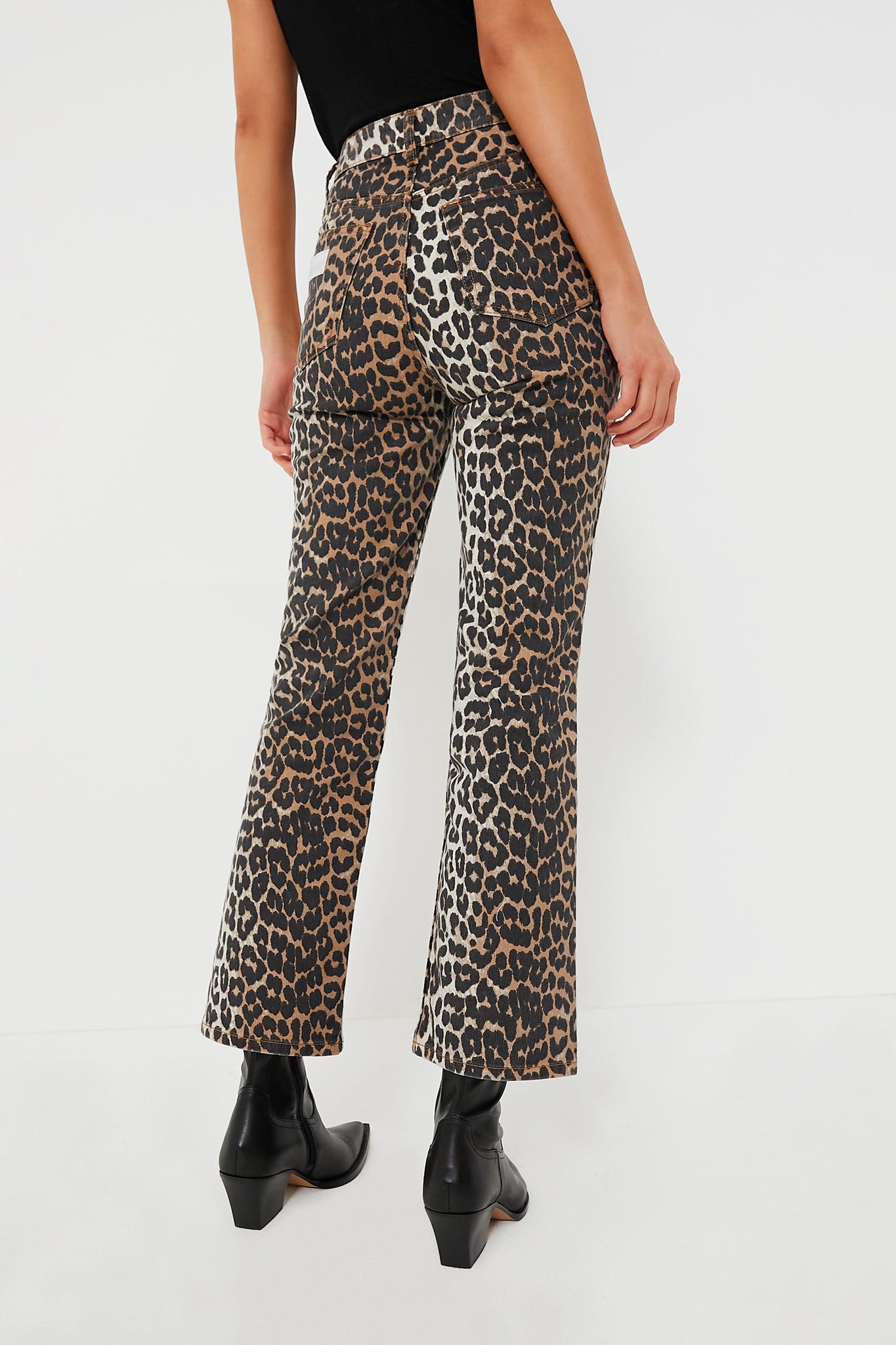Leopard Print Denim Betzy Cropped