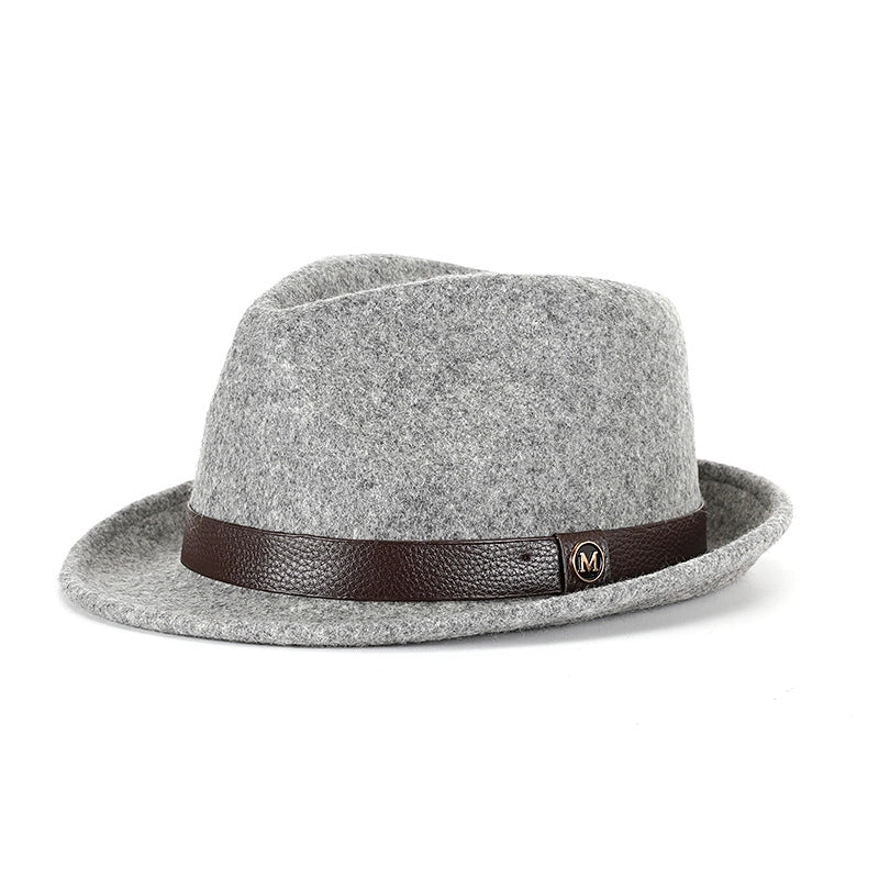 Hat Autumn And Winter Pure Wool Bowler Hat Woolen Retro   Hat Roll Along Felt Hat