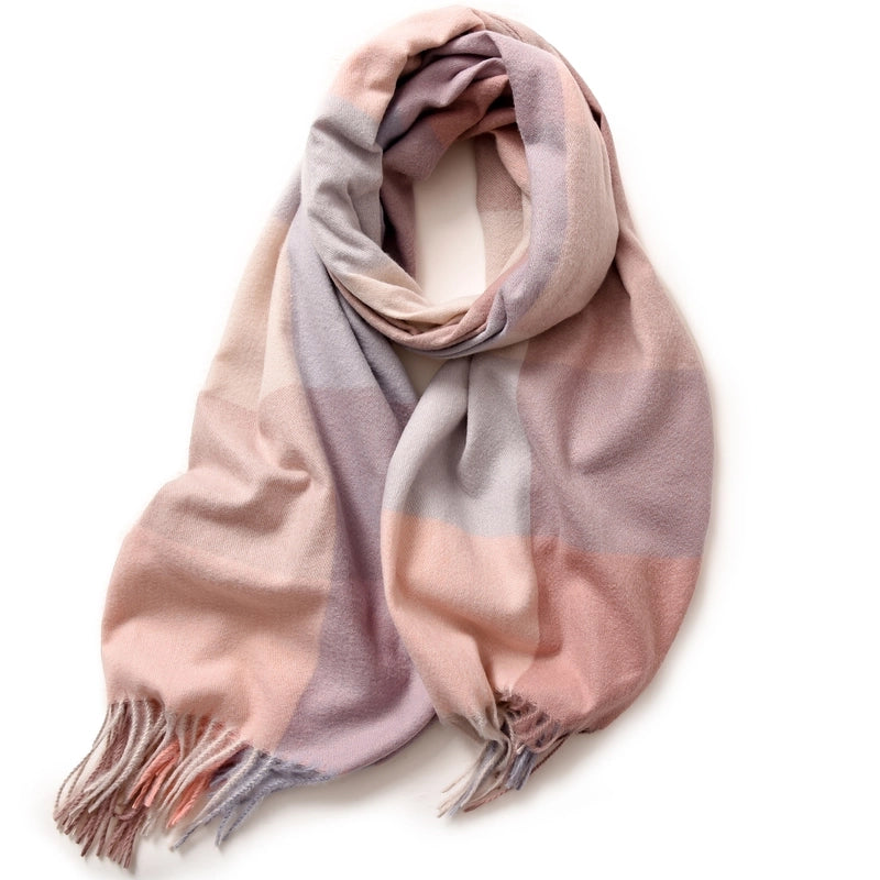 Women's Minimalist Color Block Polyester Printing Scarf