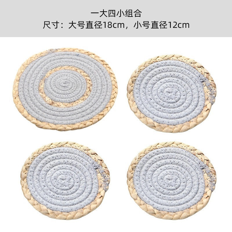 Pastoral Lattice Pure Cotton Tablecloths Artificial Decorations