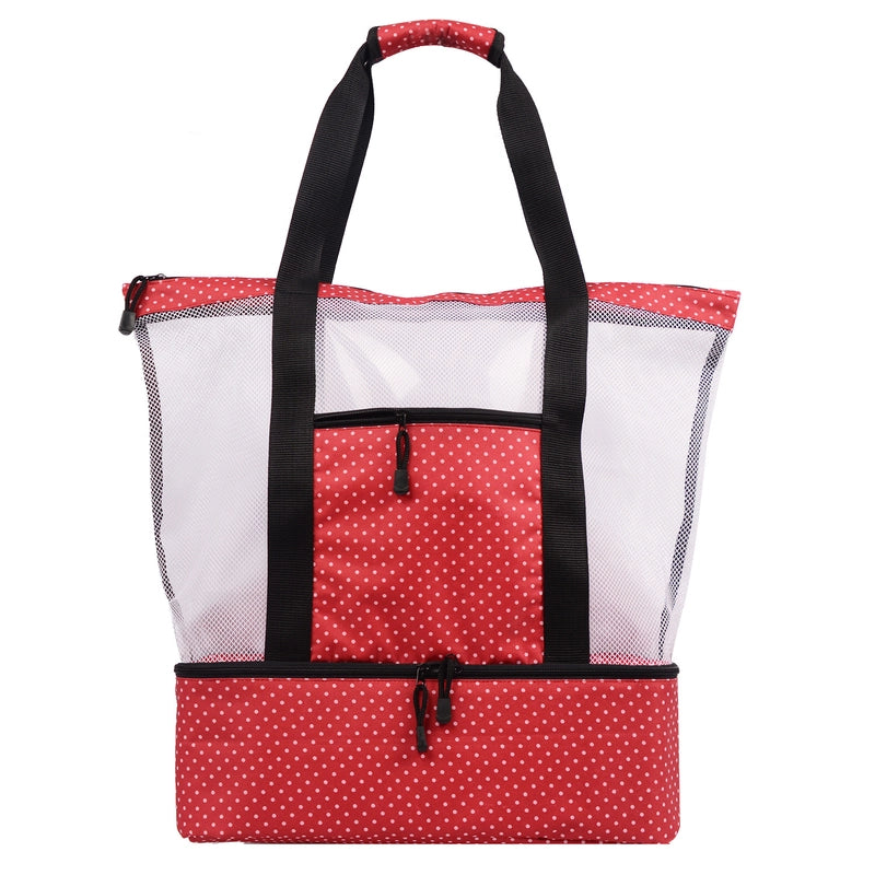Unisex Basic Classic Style Solid Color Polyester Net Travel Bags