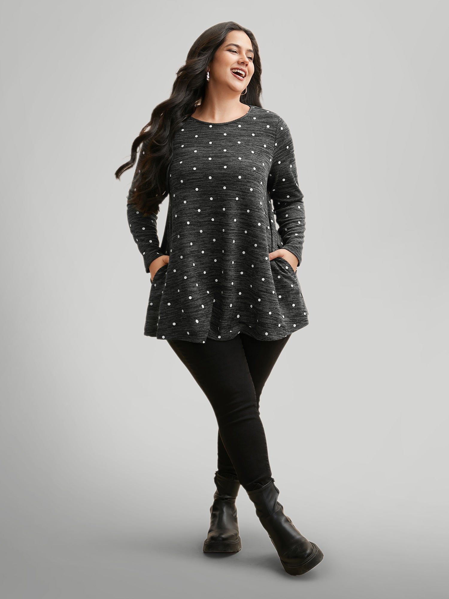 Heather Polka Dot Pocket T-shirt