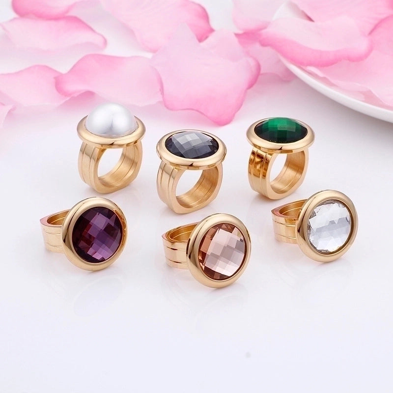 Titanium Steel 18K Gold Plated Fashion Plating Geometric No Inlaid