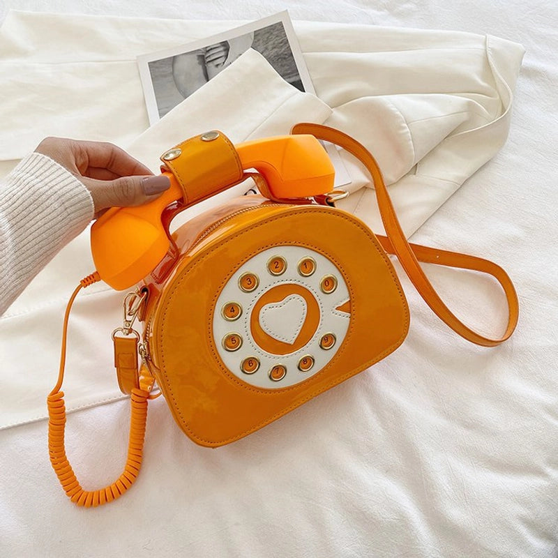 Medium Pu Leather Vintage Style Circle Bag