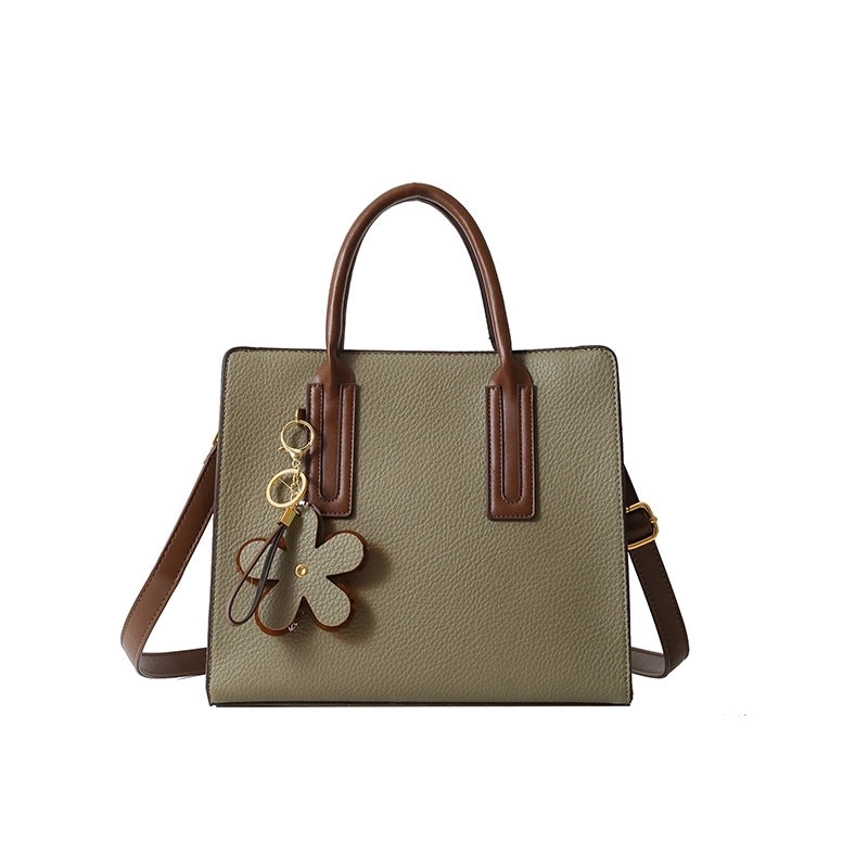 Women's Medium Pu Leather Solid Color Elegant Classic Style Zipper Crossbody Bag