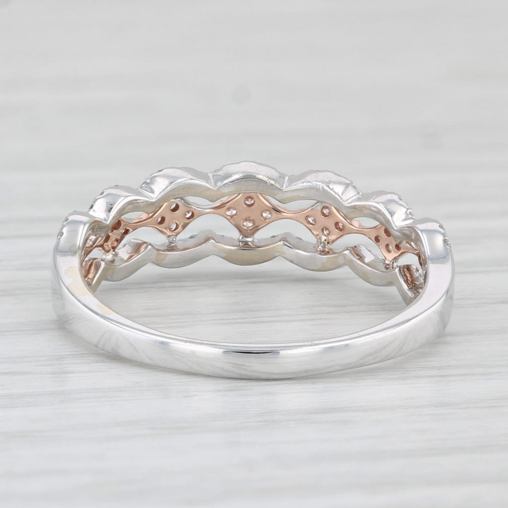Shane Co Diamond Ring 14k Gold Size 8 Wedding Stackable Band
