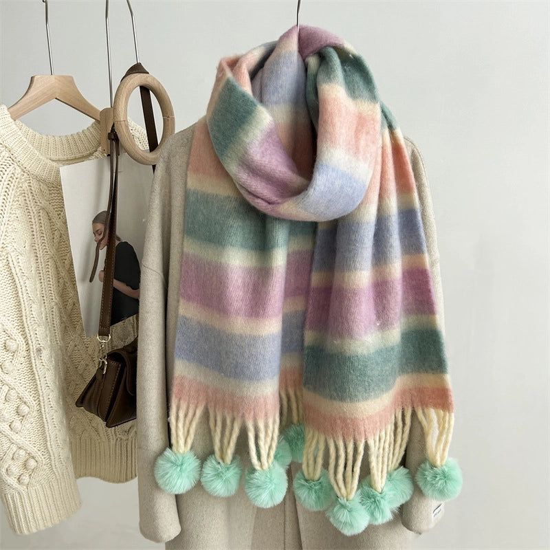 Women's Minimalist Solid Color Imitation Cashmere Scarf