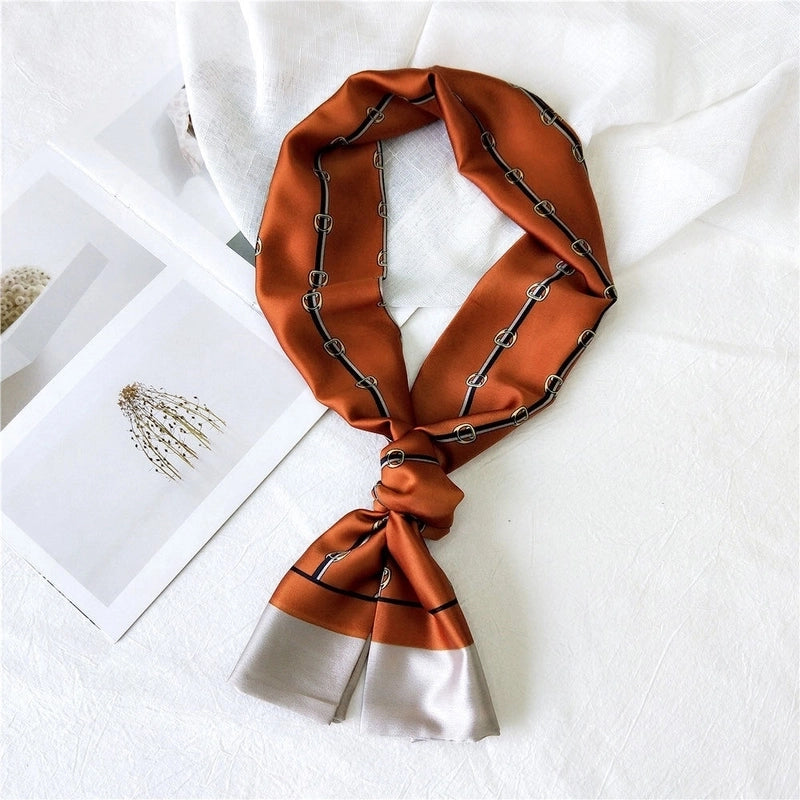 Women's Casual Minimalist Geometric Polka Dots Satin Silk Scarf