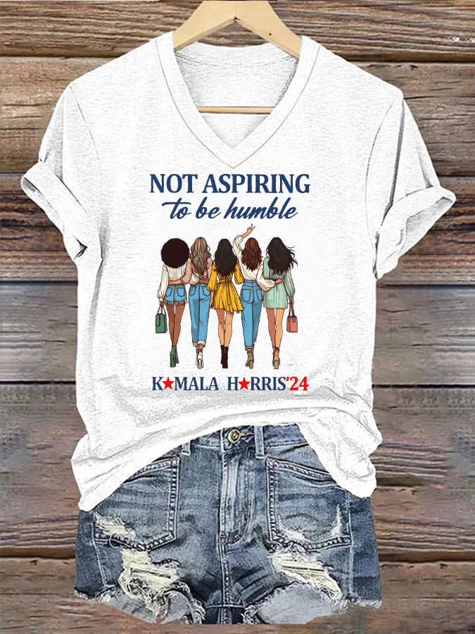 Women's 'I'm Not Aspiring To Be Humble' Print T-Shirt