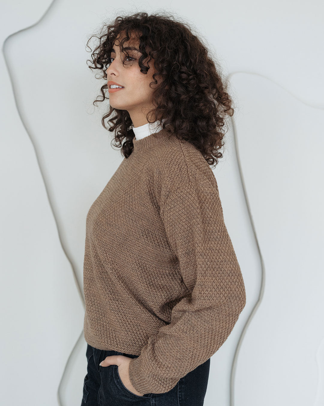 Women Honeycomb Pullover