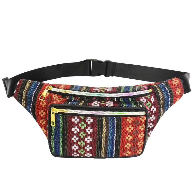 Women's Ethnic Style Color Block Polyester Waist Bags