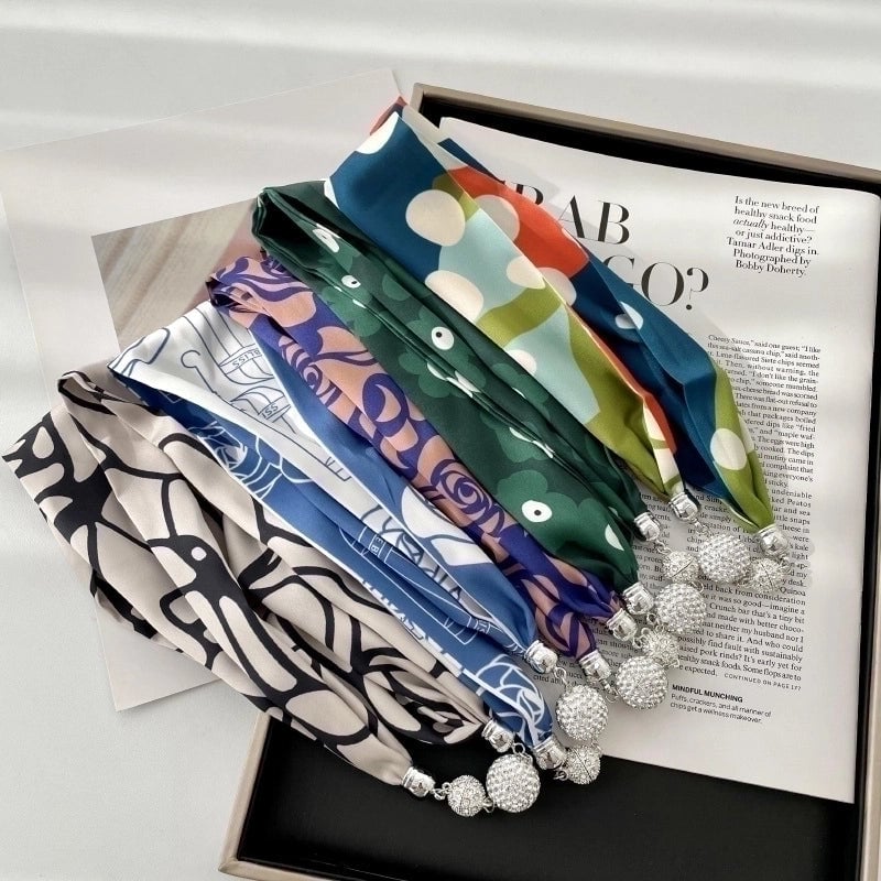 Women'S Fashion Geometric Polyester Silk Scarf